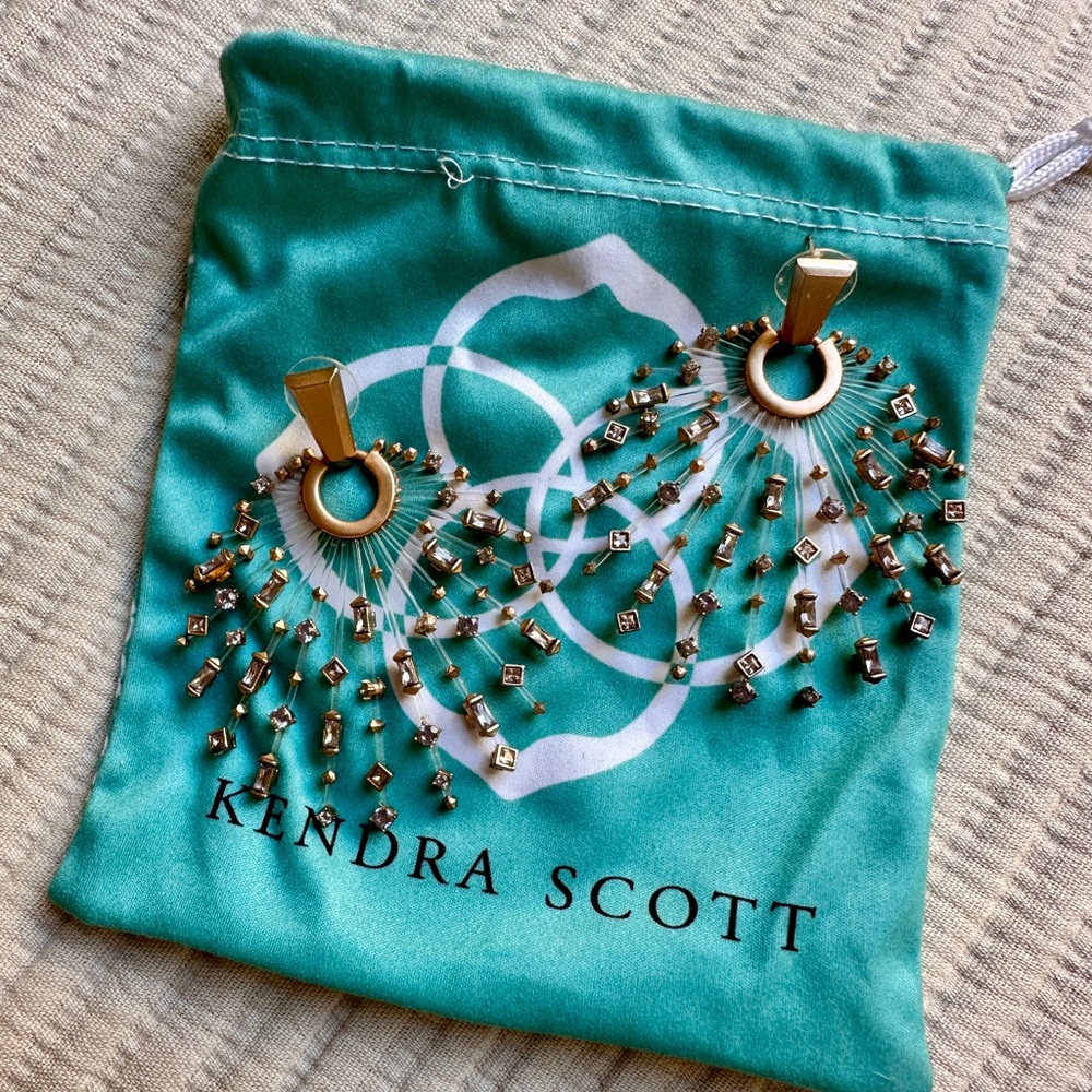 Kendra Scott Fabia Rose Gold Sunburst Earrings